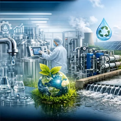 reduction of water wastes in pharma production