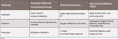 understanding of drug degradation