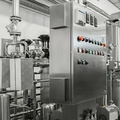 Automated bioreactor system in a modern biotech lab