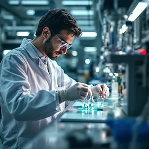 Contract manufacturing team reviewing scalable production plans