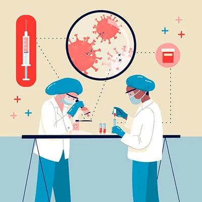 Laboratory technician preparing samples for NGS virus detection