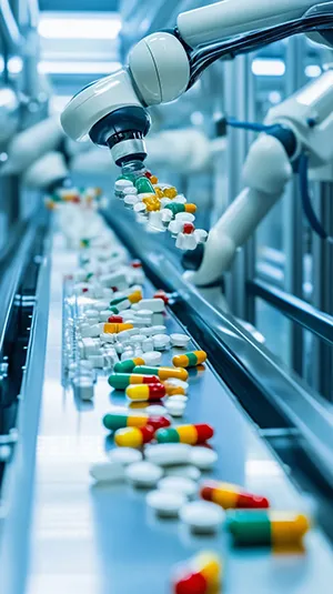 Robotic automation accelerating drug production