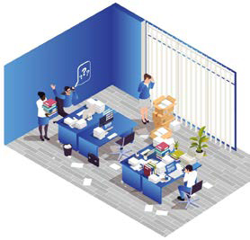 Modern pharmaceutical laboratory with digital systems