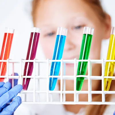 Chromatography equipment setup in a forensic lab